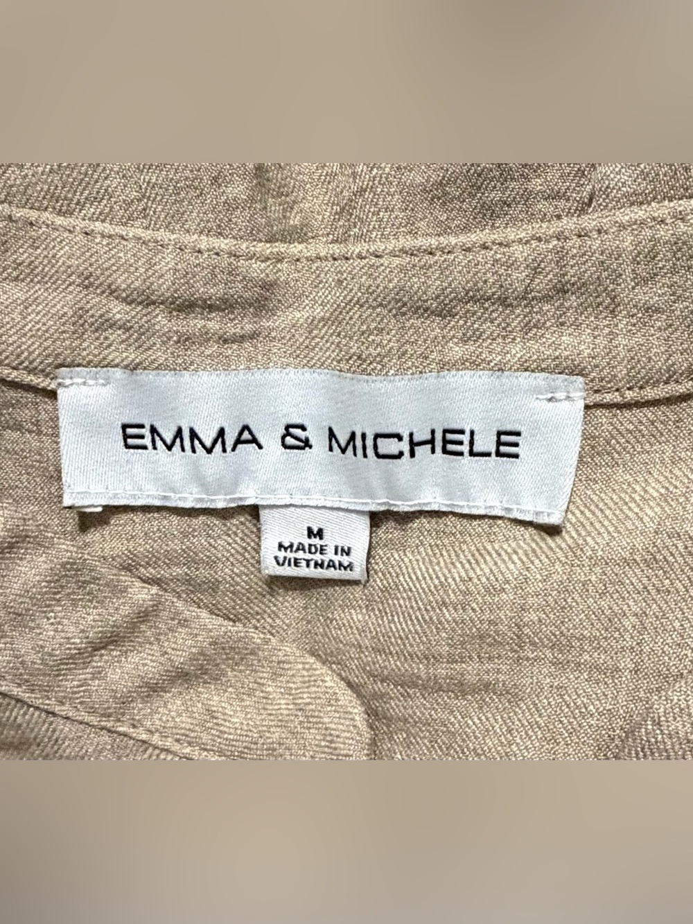 Emma & Michele Taupe Tie-Waist Midi Dress - Picture 3 of 3